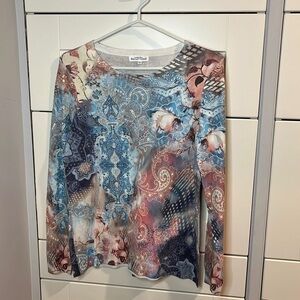 Northern Reflections. Small. Boho chic. Sweater. Studs. Soft to touch.